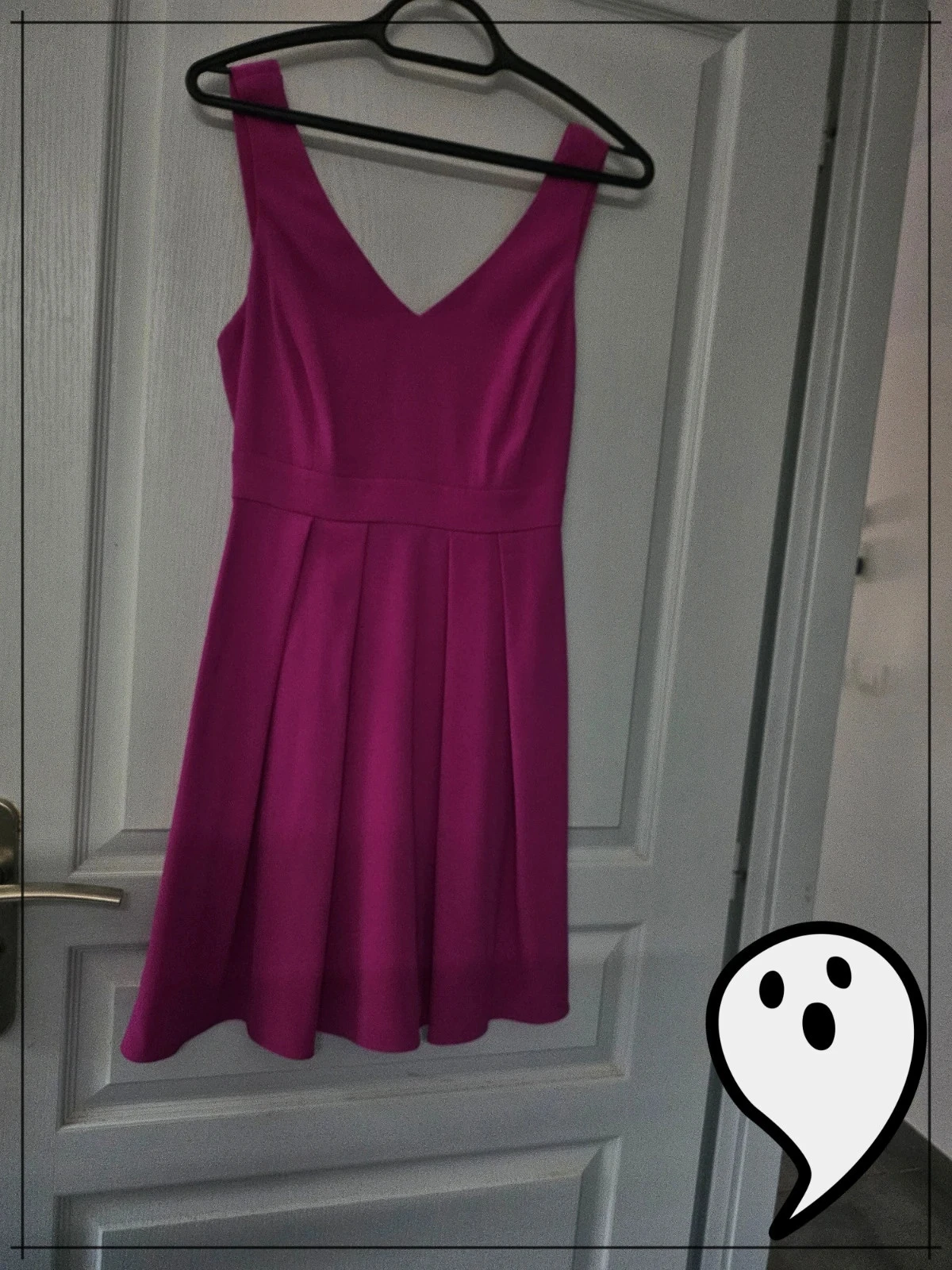 Vestido de patinadora Claudie Pierlot fucsia T36 – cruzado y nudo estilo lolita pin up – photo 4